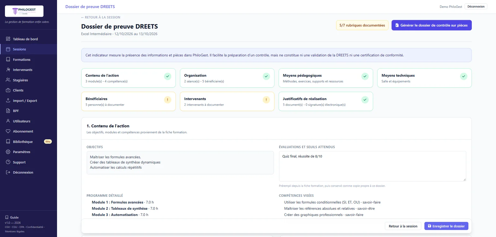 Capture de PhiloGest : obligations réglementaires et traçabilité